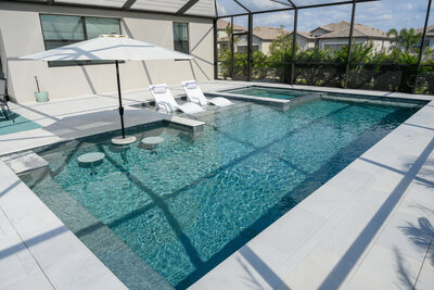 Backyard pool renovation, Florida